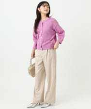 F1SGD32150 MK MICHEL KLEIN(小さいサイズ)(メゾン ドゥ サンク) 【小さいサイズ】アイレット編みニット/前後2way/洗える ピンク