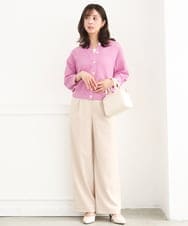 F1SGD32150 MK MICHEL KLEIN(小さいサイズ)(メゾン ドゥ サンク) 【小さいサイズ】アイレット編みニット/前後2way/洗える ピンク