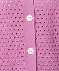 F1SGD32150 MK MICHEL KLEIN(小さいサイズ)(メゾン ドゥ サンク) 【小さいサイズ】アイレット編みニット/前後2way/洗える ピンク