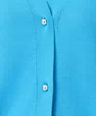 F1SGD42150 MK MICHEL KLEIN(小さいサイズ)(メゾン ドゥ サンク) 【小さいサイズ】キーネックカーディガン/接触冷感/UVカット/洗える ブルー