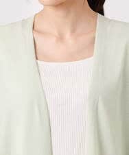 F1SGD50140 MK MICHEL KLEIN(小さいサイズ)(メゾン ドゥ サンク) 【小さいサイズ】[接触冷感/洗える]ミドル丈着流しカーディガン ホワイト