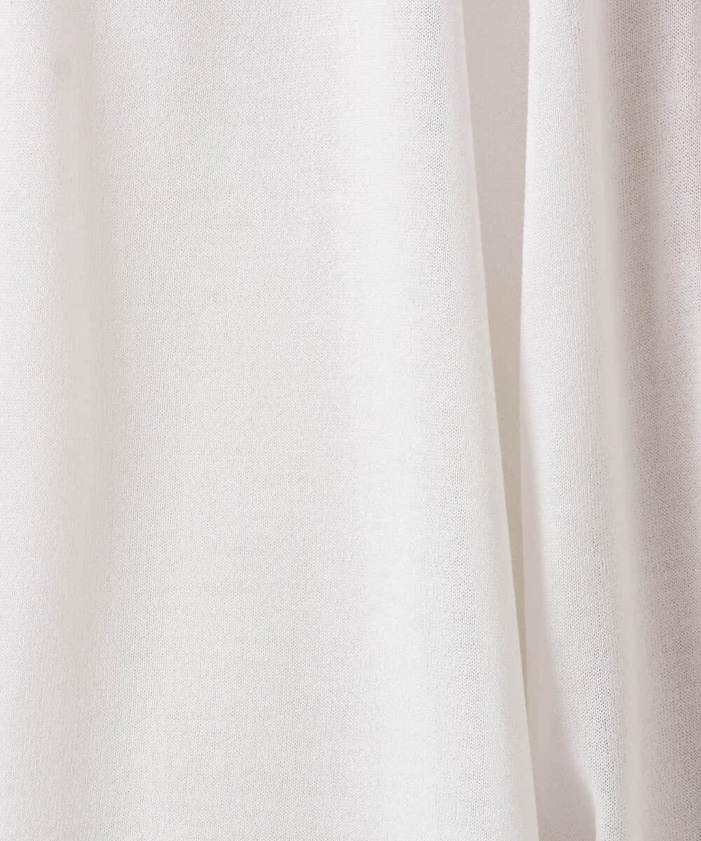 F1SGD50140 MK MICHEL KLEIN(小さいサイズ)(メゾン ドゥ サンク) 【小さいサイズ】[接触冷感/洗える]ミドル丈着流しカーディガン ホワイト