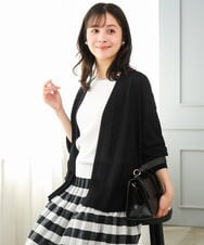 F1SGD50140 MK MICHEL KLEIN(小さいサイズ)(メゾン ドゥ サンク) 【小さいサイズ】[接触冷感/洗える]ミドル丈着流しカーディガン ホワイト