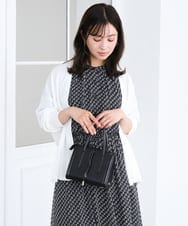 F1SGD50140 MK MICHEL KLEIN(小さいサイズ)(メゾン ドゥ サンク) 【小さいサイズ】[接触冷感/洗える]ミドル丈着流しカーディガン ホワイト