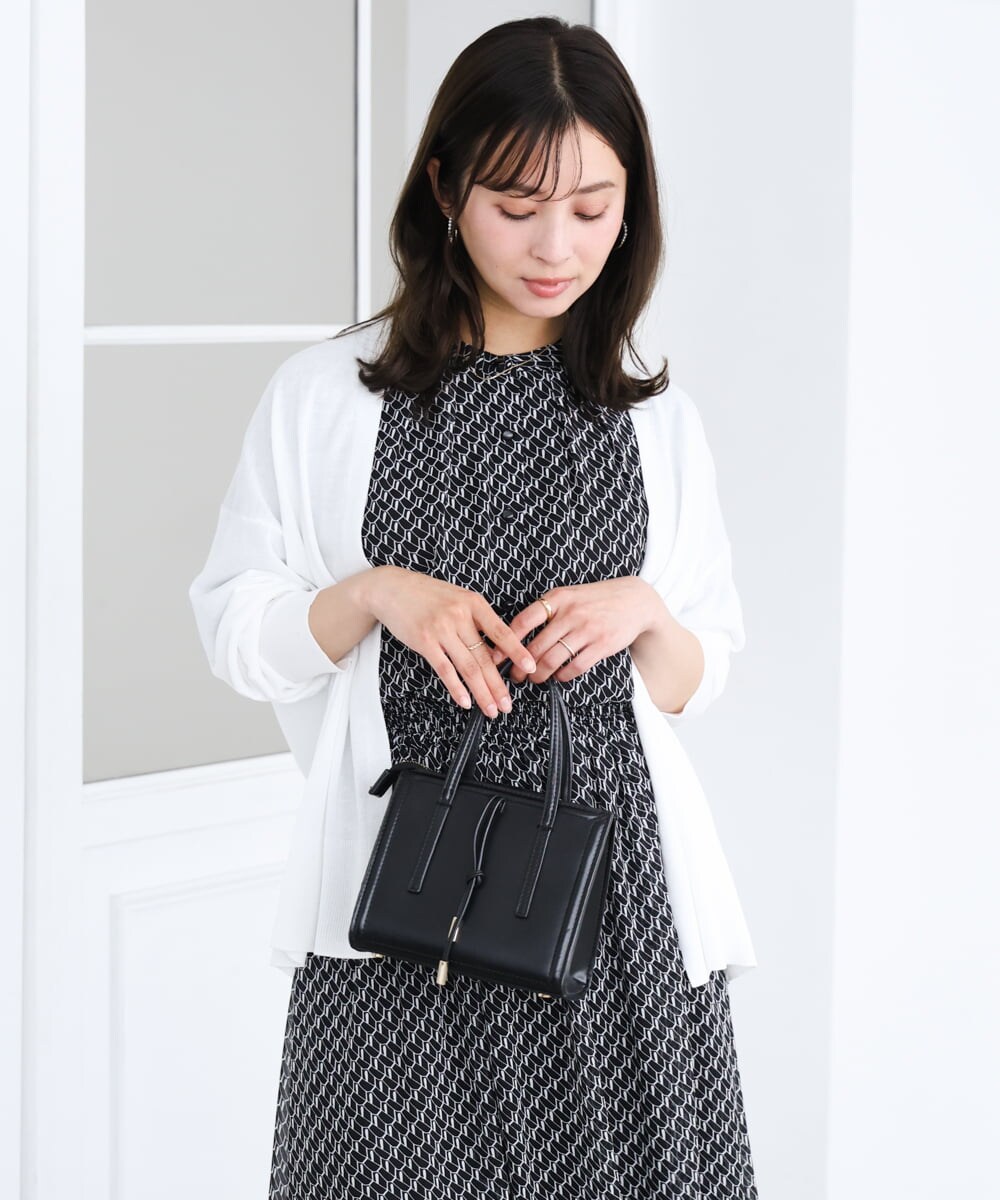 F1SGD50140 MK MICHEL KLEIN(小さいサイズ)(メゾン ドゥ サンク) 【小さいサイズ】[接触冷感/洗える]ミドル丈着流しカーディガン ホワイト