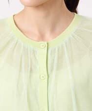 F1SGD50160 MK MICHEL KLEIN(小さいサイズ)(メゾン ドゥ サンク) 【小さいサイズ】[洗える]チュールシアーニットカーディガン ホワイト