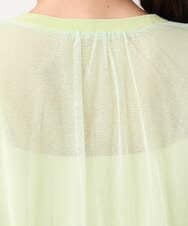 F1SGD50160 MK MICHEL KLEIN(小さいサイズ)(メゾン ドゥ サンク) 【小さいサイズ】[洗える]チュールシアーニットカーディガン ホワイト