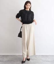 F1SGD50160 MK MICHEL KLEIN(小さいサイズ)(メゾン ドゥ サンク) 【小さいサイズ】[洗える]チュールシアーニットカーディガン ホワイト