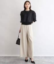 F1SGD50160 MK MICHEL KLEIN(小さいサイズ)(メゾン ドゥ サンク) 【小さいサイズ】[洗える]チュールシアーニットカーディガン ホワイト