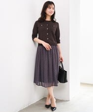 F1SGD53140 MK MICHEL KLEIN(小さいサイズ)(メゾン ドゥ サンク) 【小さいサイズ】[UVカット/接触冷感/洗える]コンパクトニットカーディガン ブラウン