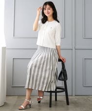 F1SGD53140 MK MICHEL KLEIN(小さいサイズ)(メゾン ドゥ サンク) 【小さいサイズ】[UVカット/接触冷感/洗える]コンパクトニットカーディガン ブラウン