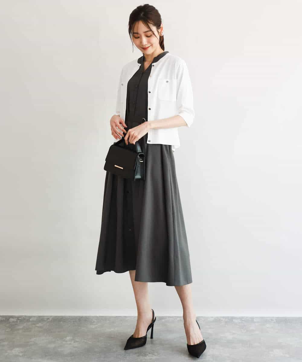 F1SGD53140 MK MICHEL KLEIN(小さいサイズ)(メゾン ドゥ サンク) 【小さいサイズ】[UVカット/接触冷感/洗える]コンパクトニットカーディガン ブラウン