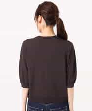 F1SGD53140 MK MICHEL KLEIN(小さいサイズ)(メゾン ドゥ サンク) 【小さいサイズ】[UVカット/接触冷感/洗える]コンパクトニットカーディガン ブラウン