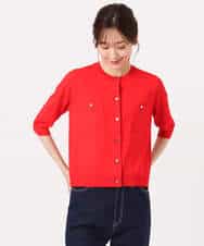 F1SGD53140 MK MICHEL KLEIN(小さいサイズ)(メゾン ドゥ サンク) 【小さいサイズ】[UVカット/接触冷感/洗える]コンパクトニットカーディガン ブラウン