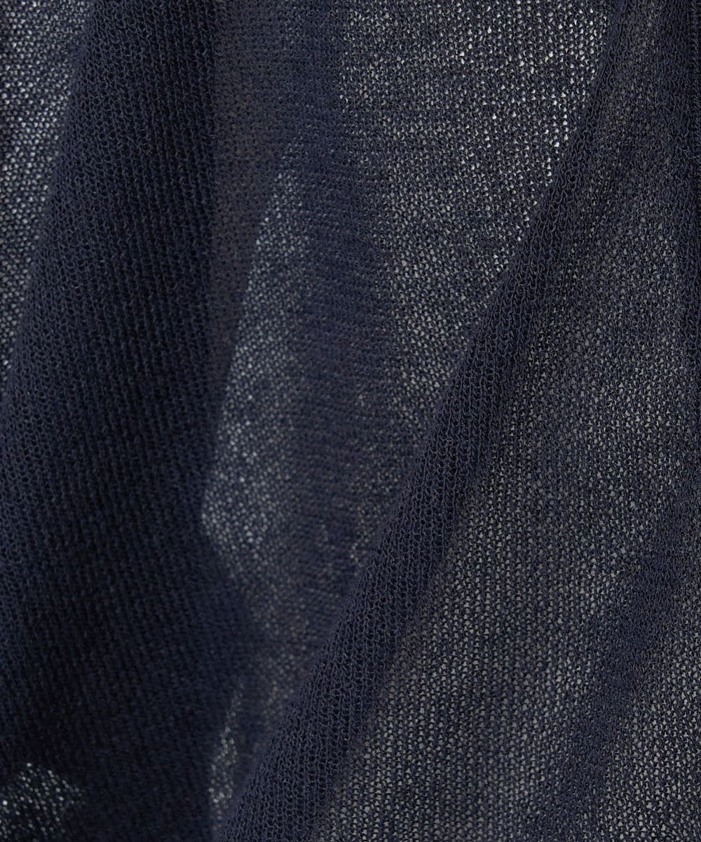 F1SGV26130 MK MICHEL KLEIN(小さいサイズ)(メゾン ドゥ サンク) 【小さいサイズ】ドルマンスリーブシアーカーディガン/洗える ライムグリーン