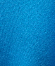 F1SGV41130 MK MICHEL KLEIN(小さいサイズ)(メゾン ドゥ サンク) 【小さいサイズ】キーネックデザインハイゲージラメニット/洗える ブルー