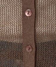 F1SHA50140 MK MICHEL KLEIN(小さいサイズ)(メゾン ドゥ サンク) 【小さいサイズ】メッシュ柄ニットカーディガン イエロー