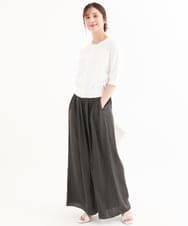 F1SHD60130 MK MICHEL KLEIN(小さいサイズ)(メゾン ドゥ サンク) 【小さいサイズ】[UVカット/接触冷感/洗える]5分袖ニットカーディガン レモンイエロー