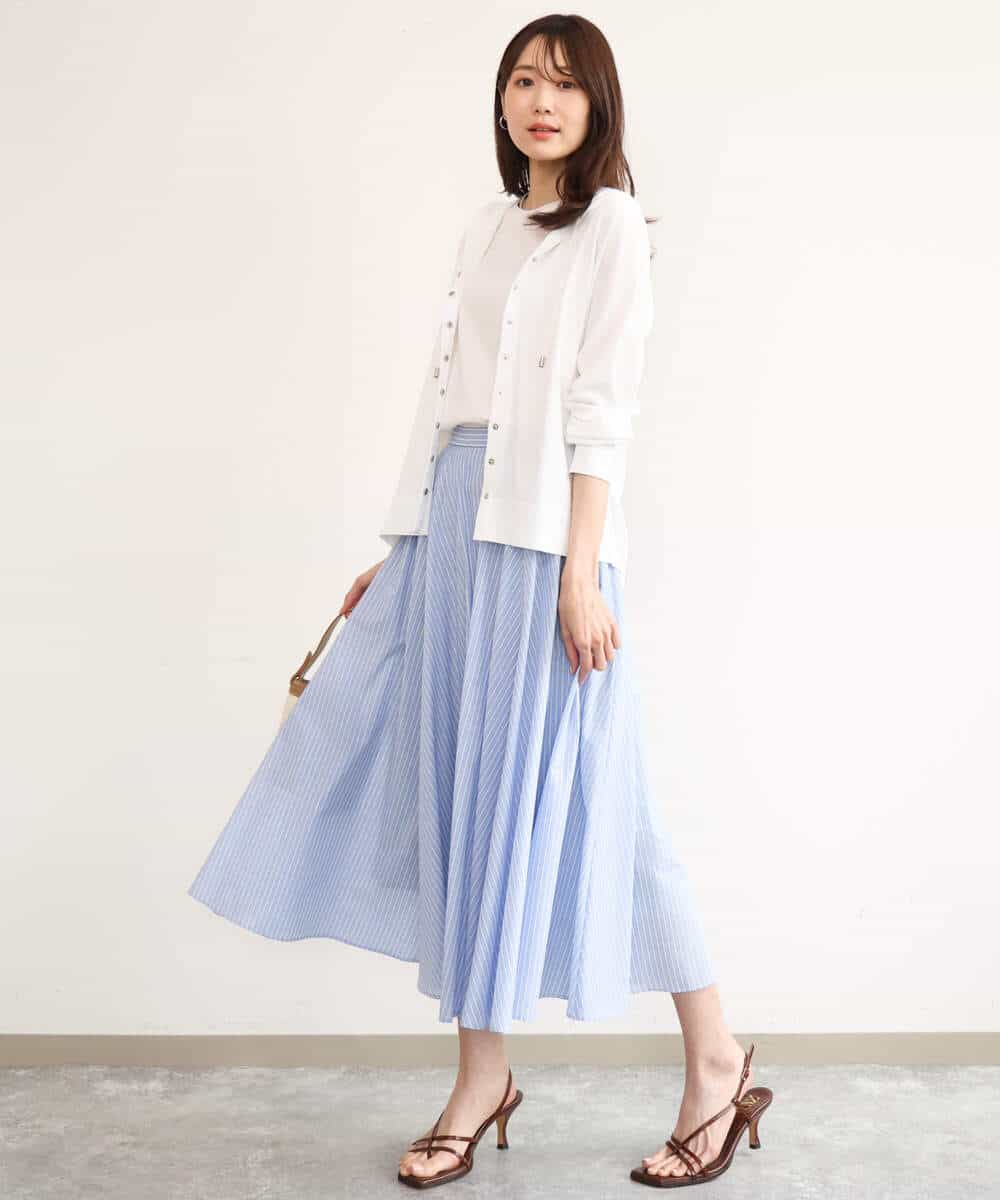 F1SHD61150 MK MICHEL KLEIN(小さいサイズ)(メゾン ドゥ サンク) 【小さいサイズ】[UVカット/接触冷感/洗える]ニットフードパーカー ネイビー