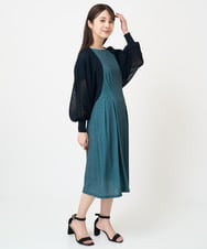 F1SHV60140 MK MICHEL KLEIN(小さいサイズ)(メゾン ドゥ サンク) 【小さいサイズ】レーシー編みモモンガニットカーディガン/洗える ネイビー