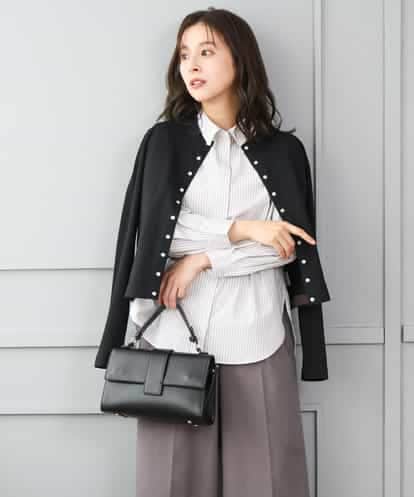 F1SJD33150 MK MICHEL KLEIN(小さいサイズ) 【小さいサイズ】[洗える]ドット釦コンパクトニットカーディガン