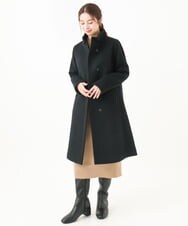 F1UAA58380 MK MICHEL KLEIN(小さいサイズ)(メゾン ドゥ サンク) 【小さいサイズ】Super100sウールスタンドカラーコート ブラック