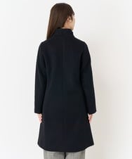 F1UAA58380 MK MICHEL KLEIN(小さいサイズ)(メゾン ドゥ サンク) 【小さいサイズ】Super100sウールスタンドカラーコート ブラック