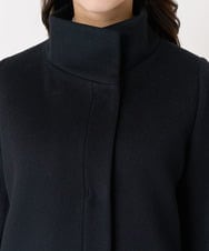 F1UAA58380 MK MICHEL KLEIN(小さいサイズ)(メゾン ドゥ サンク) 【小さいサイズ】Super100sウールスタンドカラーコート ブラック