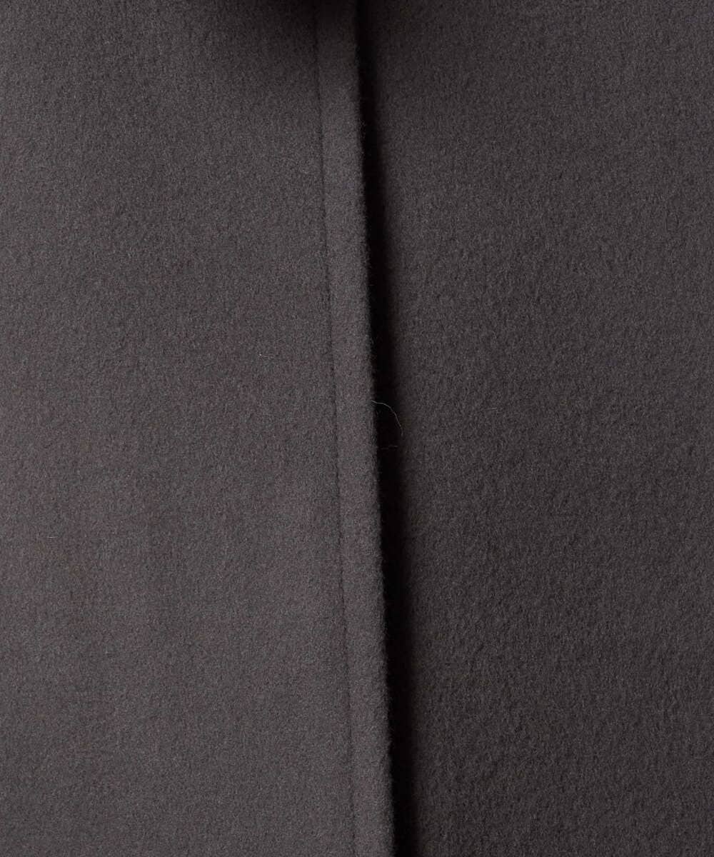 F1UAD50400 MK MICHEL KLEIN(小さいサイズ)(メゾン ドゥ サンク) 【小さいサイズ】SUPER100'sウール スタンドカラーミドルコート ブルーグリーン