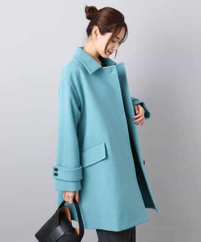 F1UAD50400 MK MICHEL KLEIN(小さいサイズ) 【小さいサイズ】SUPER100'sウール スタンドカラーミドルコート