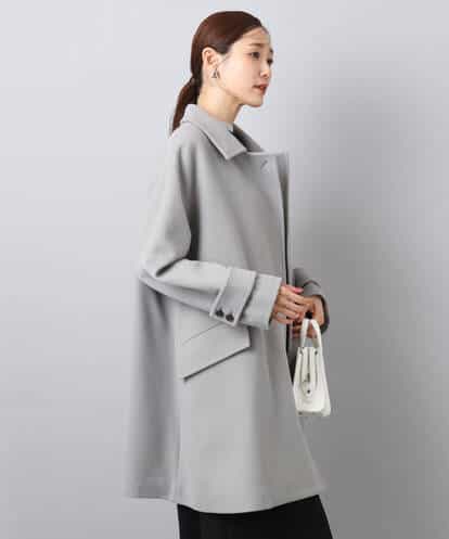 F1UAD50400 MK MICHEL KLEIN(小さいサイズ) 【小さいサイズ】SUPER100'sウール スタンドカラーミドルコート