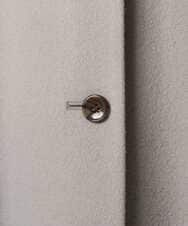 F1UAD52380 MK MICHEL KLEIN(小さいサイズ)(メゾン ドゥ サンク) 【小さいサイズ】SUPER100'sウール フーデットミドルコート ライトグレー