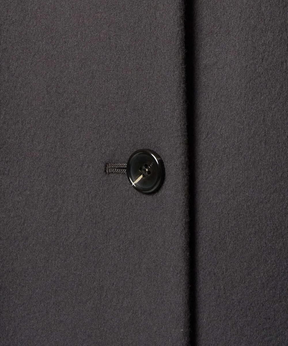 F1UAD52380 MK MICHEL KLEIN(小さいサイズ)(メゾン ドゥ サンク) 【小さいサイズ】SUPER100'sウール フーデットミドルコート ライトグレー