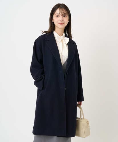 F1UAD54400 MK MICHEL KLEIN(小さいサイズ) 【小さいサイズ】エアリアルウール チェスターコート