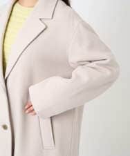 F1UAD54400 MK MICHEL KLEIN(小さいサイズ)(メゾン ドゥ サンク) 【小さいサイズ】エアリアルウール チェスターコート ベージュ