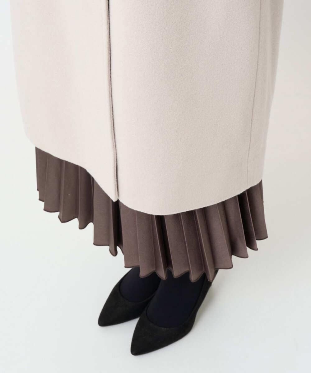 F1UAD54400 MK MICHEL KLEIN(小さいサイズ)(メゾン ドゥ サンク) 【小さいサイズ】エアリアルウール チェスターコート ベージュ