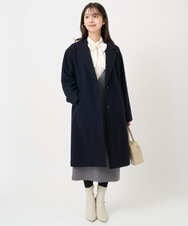 F1UAD54400 MK MICHEL KLEIN(小さいサイズ)(メゾン ドゥ サンク) 【小さいサイズ】エアリアルウール チェスターコート ベージュ