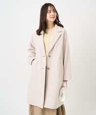 F1UAD54400 MK MICHEL KLEIN(小さいサイズ)(メゾン ドゥ サンク) 【小さいサイズ】エアリアルウール チェスターコート ベージュ