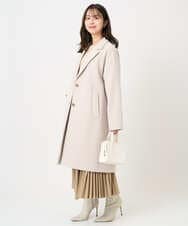 F1UAD54400 MK MICHEL KLEIN(小さいサイズ)(メゾン ドゥ サンク) 【小さいサイズ】エアリアルウール チェスターコート ベージュ