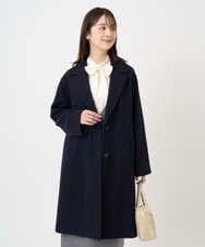 F1UAD54400 MK MICHEL KLEIN(小さいサイズ)(メゾン ドゥ サンク) 【小さいサイズ】エアリアルウール チェスターコート ベージュ