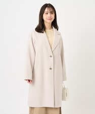 F1UAD54400 MK MICHEL KLEIN(小さいサイズ)(メゾン ドゥ サンク) 【小さいサイズ】エアリアルウール チェスターコート ベージュ