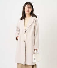 F1UAD54400 MK MICHEL KLEIN(小さいサイズ)(メゾン ドゥ サンク) 【小さいサイズ】エアリアルウール チェスターコート ベージュ