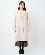 F1UAD54400 MK MICHEL KLEIN(小さいサイズ)(メゾン ドゥ サンク) 【小さいサイズ】エアリアルウール チェスターコート ベージュ