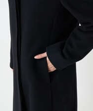 F1UAD58380 MK MICHEL KLEIN(小さいサイズ)(メゾン ドゥ サンク) 【小さいサイズ】SUPER100sウール スタンドカラーロングコート ブラック