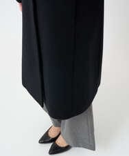 F1UAD58380 MK MICHEL KLEIN(小さいサイズ)(メゾン ドゥ サンク) 【小さいサイズ】SUPER100sウール スタンドカラーロングコート ブラック