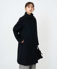 F1UAD58380 MK MICHEL KLEIN(小さいサイズ)(メゾン ドゥ サンク) 【小さいサイズ】SUPER100sウール スタンドカラーロングコート ブラック