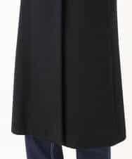 F1UAD58380 MK MICHEL KLEIN(小さいサイズ)(メゾン ドゥ サンク) 【小さいサイズ】SUPER100'sウール スタンドカラーロングコート ブラック