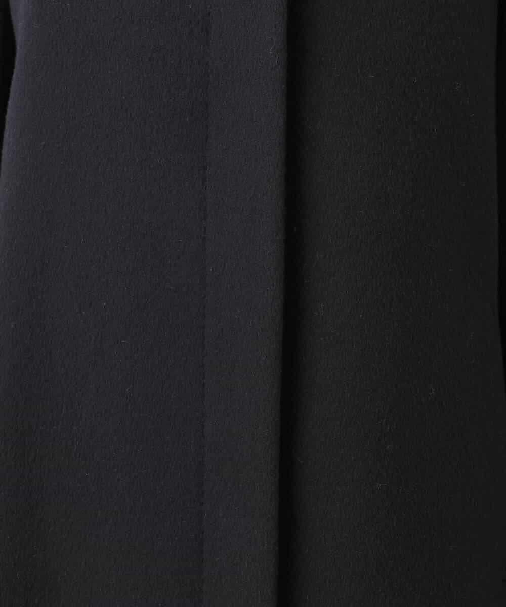 F1UAD58380 MK MICHEL KLEIN(小さいサイズ)(メゾン ドゥ サンク) 【小さいサイズ】SUPER100'sウール スタンドカラーロングコート ブラック