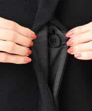 F1UAD58380 MK MICHEL KLEIN(小さいサイズ)(メゾン ドゥ サンク) 【小さいサイズ】SUPER100'sウール スタンドカラーロングコート ブラック