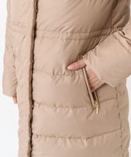F1VAA50350 MK MICHEL KLEIN(小さいサイズ)(メゾン ドゥ サンク) 【小さいサイズ】ベーシックタフタロングダウンコート(新色追加) ベージュ